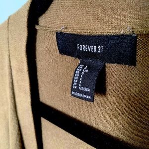 F21 Olive Long sleeved cardigan